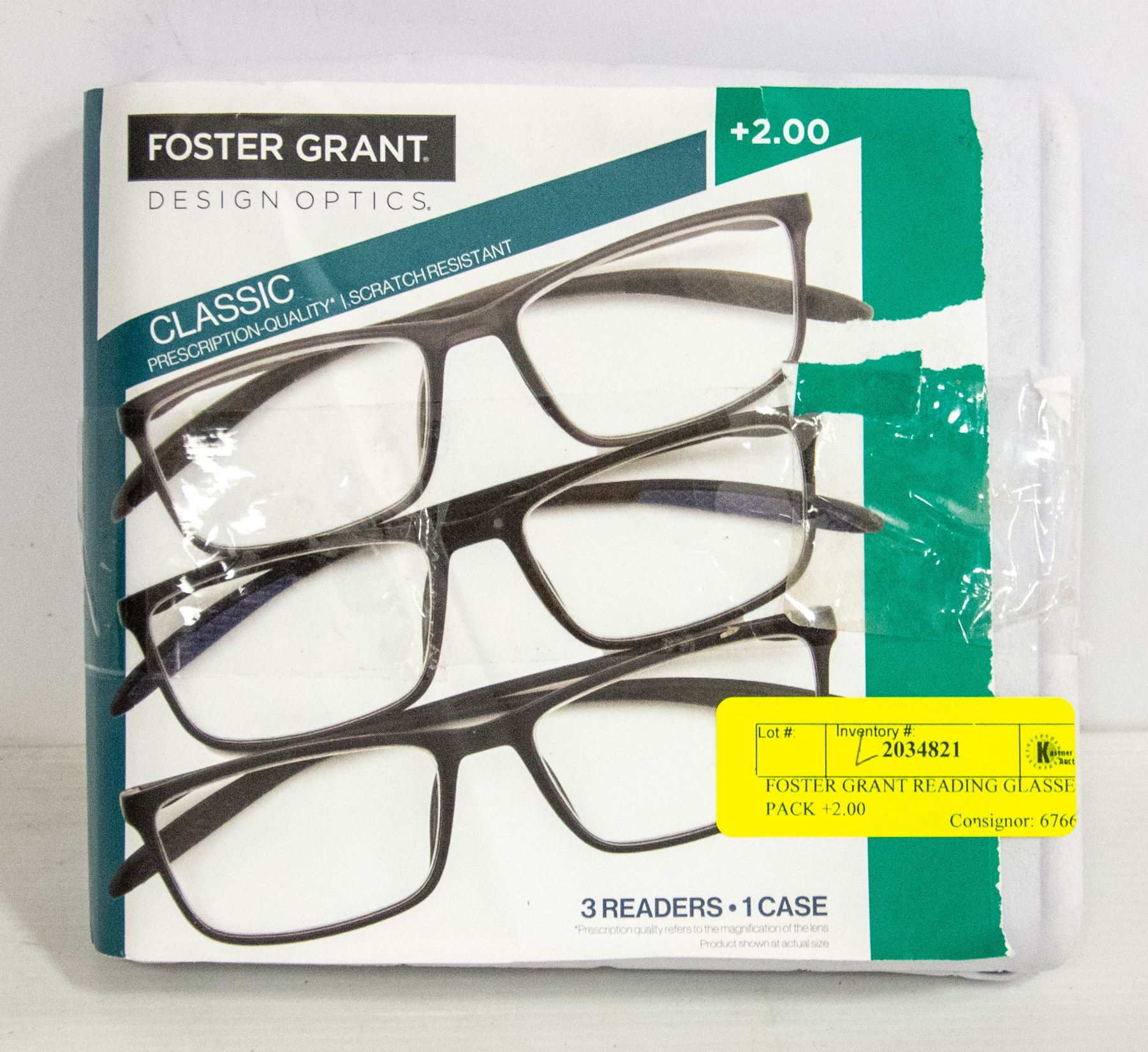 Foster Grant Coppia Occhiali Da Lettura Di Ricambio +2,00 Lotto Di 2 Nuovi - Foto 3