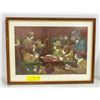 Image 1 : DOGS PLAYING POKER FRAMED MANCAVE PICTURE
