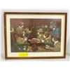 Image 1 : DOGS PLAYING POKER FRAMED MANCAVE PICTURE