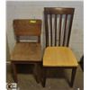 Image 1 : PAIR OF WOODEN CHAIRS