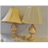 Image 1 : PAIR OF VINTAGE ORANGE/CREAM LAMPS