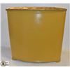 Image 1 : VINTAGE GOLD COLOURED METAL LAUNDRY HAMPER