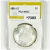 1883-CC Morgan Silver Dollar PGA-MS63