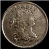 Image 1 : 1806 Sml 6 No Stems Draped Bust Half Cent NEARLY