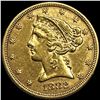 Image 1 : 1882 $5 Gold Half Eagle UNCIRCULATED