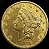 Image 1 : 1861 $20 Gold Double Eagle ABOUT UNCIRCULATED