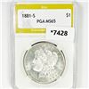 1881-S Morgan Silver Dollar PGA-MS65