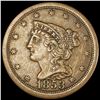 1853 Braided Hair Half Cent CLOSELY UNCIRCULATED