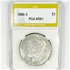 1886-S Morgan Silver Dollar PGA-MS61