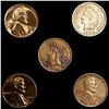 Image 1 : (5) Misc RED Cents UNCIRCULATED