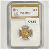 1929 $2.50 Gold Quarter Eagle PGA-MS65