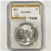 1927 Silver Peace Dollar PGA-MS63