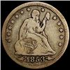 Image 1 : 1853 Arws & Rays Seated Liberty Quarter NICELY