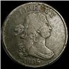 Image 1 : 1806 Sml 6 w/ Stems Draped Bust Half Cent NICELY