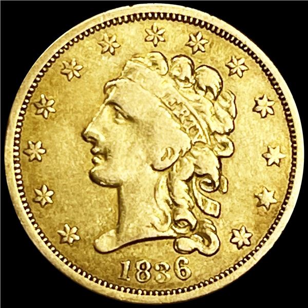 1836 $2.50 Gold Quarter Eagle LIGHTLY CIRCULATED