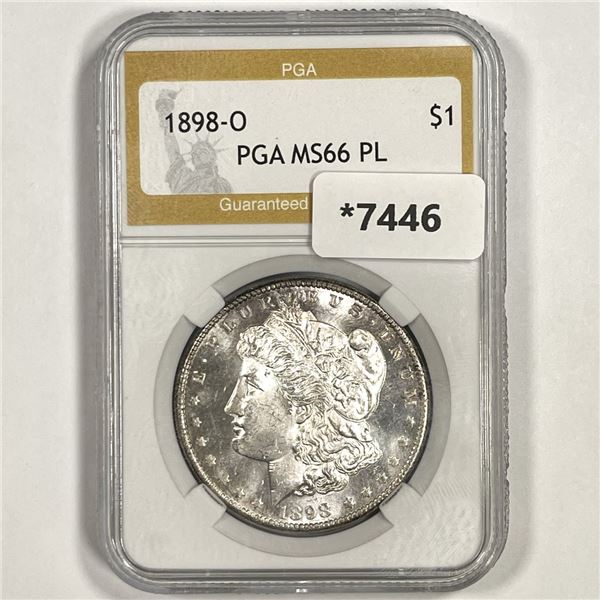 1898-O Morgan Silver Dollar PGA-MS66 PL