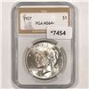 Image 1 : 1927 Silver Peace Dollar PGA-MS64+