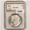1892 Morgan Silver Dollar PGA-MS61