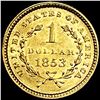 Image 2 : 1853 Rare Gold Dollar UNCIRCULATED