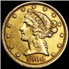 Image 1 : 1900 $5 Gold Half Eagle UNCIRCULATED