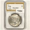 Image 1 : 1926 Silver Peace Dollar PGA-MS64