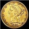 Image 1 : 1881 $5 Gold Half Eagle CLOSELY UNCIRCULATED