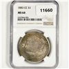 Image 1 : 1883-CC Morgan Silver Dollar NGC-MS64