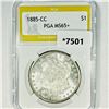 Image 1 : 1885-CC Morgan Silver Dollar PGA-MS65+
