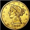 Image 1 : 1846 $5 Gold Half Eagle UNCIRCULATED