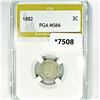 Image 1 : 1882 Nickel Three Cent PGA-MS66