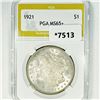 Image 1 : 1921 Morgan Silver Dollar PGA-MS65+