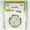 1861 Seated Liberty Half Dollar PGA-MS62