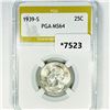 Image 1 : 1939-S Washington Silver Quarter PGA-MS64