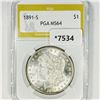 1891-S Morgan Silver Dollar PGA-MS64