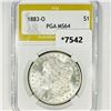 1883-O Morgan Silver Dollar PGA-MS64
