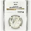 1942 Walking Liberty Half Dollar NGC-MS63