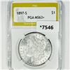 1897-S Morgan Silver Dollar PGA-MS63+