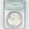 Image 1 : 1883-CC Morgan Silver Dollar PCGS-MS64