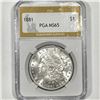 Image 1 : 1881 Morgan Silver Dollar PGA-MS65