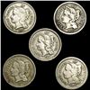 Image 1 : (5) Misc 3 Cents LIGHTLY CIRCULATED