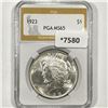 Image 1 : 1923 Silver Peace Dollar PGA-MS65