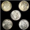 Image 1 : (5) Misc Morgan Silver Dollars UNCIRCULATED