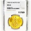 Image 1 : 1908 $20 Gold Double Eagle NGC-MS64 No Motto