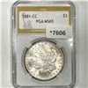 Image 1 : 1881-CC Morgan Silver Dollar PGA-MS65