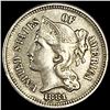 Image 1 : 1881 Nickel Three Cent ABOUT UNCIRCULATED