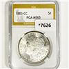 Image 1 : 1883-CC Morgan Silver Dollar PGA-MS65