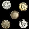 Image 1 : (5) Misc Dimes