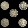 Image 1 : (5) Misc 3 Cents LIGHTLY CIRCULATED