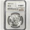 Image 1 : 1882-CC Morgan Silver Dollar NGC-MS62