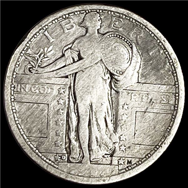1917-D Standing Liberty Quarter NICELY CIRCULATED